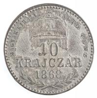 1868GYF 10kr Ag Magyar Királyi Váltó Pénz T:3  Adamo M10.1