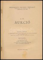 1958 Bizományi Áruház Vállalat (BÁV) 2. sz. művészeti aukciója. Bp., 1958.,"Pátria"-ny., 5...