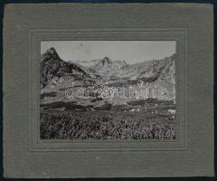 cca 1910 Magas-Tátra (Felvidék), Menguszfalvi-völgy, paszpartuban, hátoldalon feliratozva, 8×11 cm