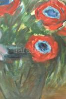 Czóbel jelzéssel: Csendélet. Olaj, karton. 45,5×38 cm