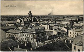 1910 Szeged, látkép, zsinagóga. Grünwald Herman kiadása (EK)