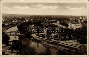 1938 Győr, látkép zsinagógával (EB)