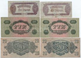 1944. 5P-20P "A Vöröshadsereg Parancsnoksága" (6db, 3xklf) T:III,III-