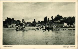 Balatonlelle, Községi strand, fürdőzők