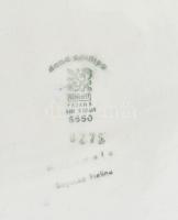 Wloclawek lengyel fajansz edényalátét, kézzel festett, jelzett, hibátlan, 22x16,5cm