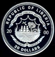 Libéria 2000. 20$ Ag "HMS-Nelson hajója" T:PP