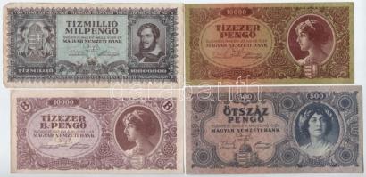 1945-1946. 500P-10.000BP (8xklf) T:II-,III