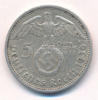 Német Harmadik Birodalom 1936A 5M Ag "Hindenburg" T:2
German Third Empire 1936A 5 Reichsm...