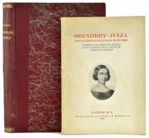 Hatvany Lajos: Feleségek, felesége. Petőfi, mint vőlegény. Bp., 1919., Pallas, 354 p.+6 t. +2 p. Átkötött aranyozott félvászon-kötés, a címlapon ceruzás aláhúzásokkal. + Szendrey Julia levelesládájának kincsei. Szendrey Julia ismeretlen naplója, Petőfi Sándor, Arany János...stb. ismeretlen kéziratai. Bp., 1928., Lantos Rt., 76+1 p. Kiadói papírkötés.
