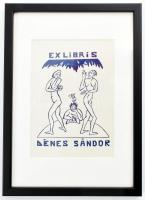 Boromisza Tibor (1880-1960): Ex libris Dénes Sándor (1910 körül). Klisényomat, papír, jelzett a nyom...