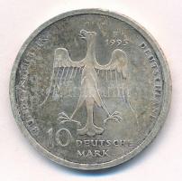 Németország 1995F 10M Ag "III. Henrik szász herceg" T:1- patina(PP) Germany 1995F 10 Mark ...
