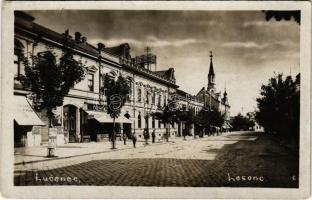 Losonc, Lucenec; utca, drogéria, üzletek / street view, drugstore, shops