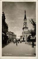 1926 Losonc, Lucenec; utca, templom, üzletek / street view, church, shops