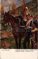 Szwolezer gwardyi polskiej, Somosierra 1808 / Polish military art postcard. Frist Ser. 76/38. s: W. Kossak (EK)