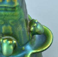 Zsolnay eozin mázas kút, jelzett, hibátlan. m: 14 cm