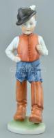 Herendi csizmás fiú, kézzel festett, jelzett, hibátlan m: 21 cm