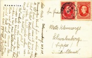 1939 Körmöcbánya, Kremnitz, Kremnica; látkép, Szentháromság szobor / general view, Holy Trinity colu...