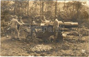 "Ádám" az osztrák-magyar Skoda 30,5 cm-es mozsárágyú / WWI Austro-Hungarian K.u.K. military, 30,5 cm mortar. photo (EK)