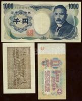 3db klf külföldi bankjegy T:I,II