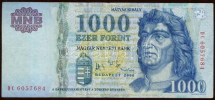 2006. 1000Ft fémcsík hiányzik T:II/III