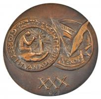 Szabó Iván (1913-1998) 1972. "Györffy István Kollégium - NÉKOSZ - XXX" Br emlékplakett (91...