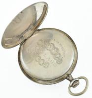 Seeland dupla ezüst (Ag) tokos zsebóra jelzett, cca 1920. Tisztításra szoruló d: 50 mm