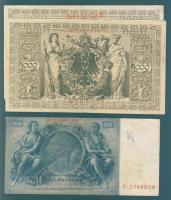 Kis külföldi bankjegy tétel, benne osztrák, D.Reich, orosz 1909-től, 7db T:II,III