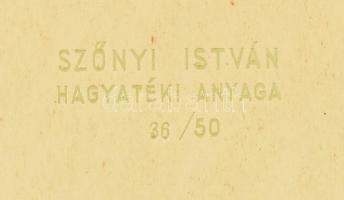 Szőnyi István (1894-1960): Vízparton álló asszonyok. Rézkarc, papír. Hátoldalán "Szőnyi István ...