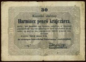 1849. 30kr "Kossuth-bankó" "*"-gal T:III