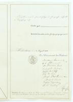 1870 A Württembergi Gazdasági és Erdészeti Akadémia bizonyítványa