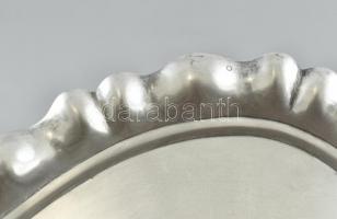 Ezüst (Ag) Art Deco hólyagos tálca, jelzett, 35x24cm, nettó:475g