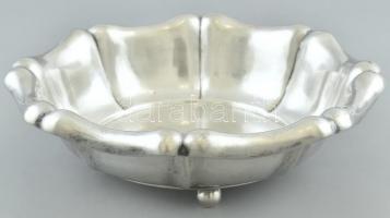 Ezüst (Ag) Art Deco kínálótál, jelzett, 23,5cm, nettó:342g