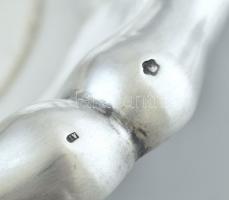 Ezüst (Ag) Art Deco kínálótál, jelzett, 23,5cm, nettó:342g