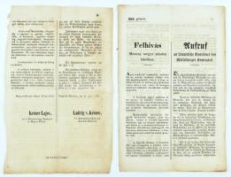 1854 Osztrák birodalmi államkölcsön kibocsájtásáról szóló rendelet magyar és német nyelven 6p.