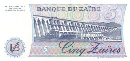 Kongó-Zaire 1985-1995. 10 klf bankjegy T:I