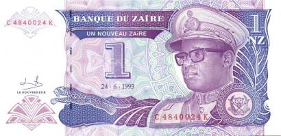 Kongó-Zaire 1985-1995. 10 klf bankjegy T:I