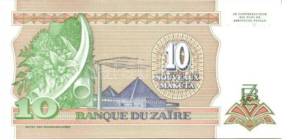 Kongó-Zaire 1985-1995. 10 klf bankjegy T:I