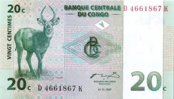 Kongó 1997-2003. 7 klf bankjegy T:I