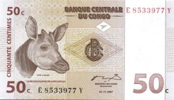Kongó 1997-2003. 7 klf bankjegy T:I