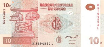 Kongó 1997-2003. 7 klf bankjegy T:I