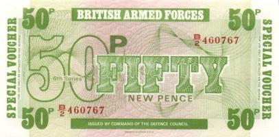 Nagy-Britannia 1950-es, 60-as, 70-es évek katonai bankjegyek 6 klf T:I
