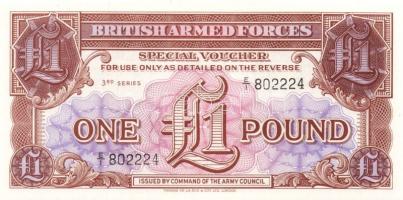 Nagy-Britannia 1950-es, 60-as, 70-es évek katonai bankjegyek 6 klf T:I