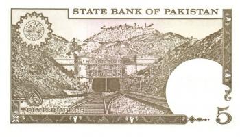 Pakisztán 5 klf modern bankjegy T:I