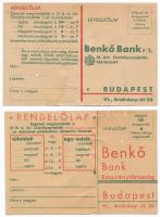 1933. "31. Osztálysorsjáték" 2xklf megrendelőlap T:II- kis beszakadás