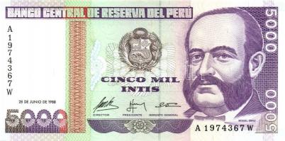 Peru 1985-1988. 7 klf bankjegy T:I