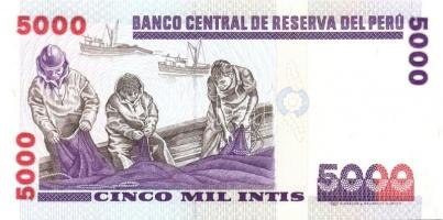 Peru 1985-1988. 7 klf bankjegy T:I