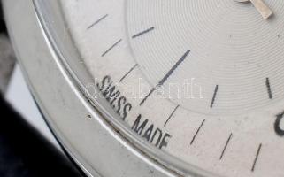 Omega 265, férfi, mechanikus, karóra, bőr szíjjal, 1947 körül, működik, eredeti koronával, szép álla...