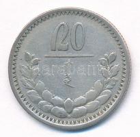 Mongólia 1925. 20m Ag T:2- 
Mongolia 1925. 20 Möngö Ag C:VF 
Krause KM#6