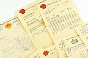 ca 1940 Shell kőolaj RT 11 db fejléces számla