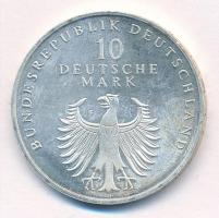 Németország 1998F 10M Ag "50 éves a Német Márka" T:1- Germany 1998F 10 Mark Ag "50 Ye...
